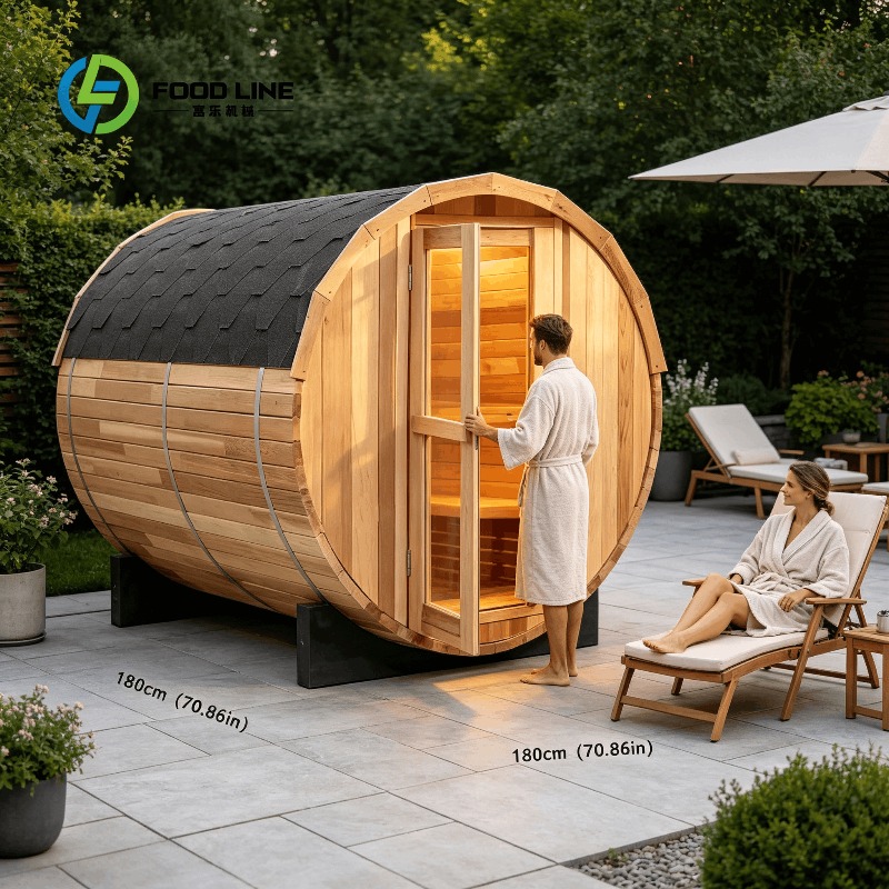 Spa Wellness Design - Sauna extérieur sur mesure avec porte