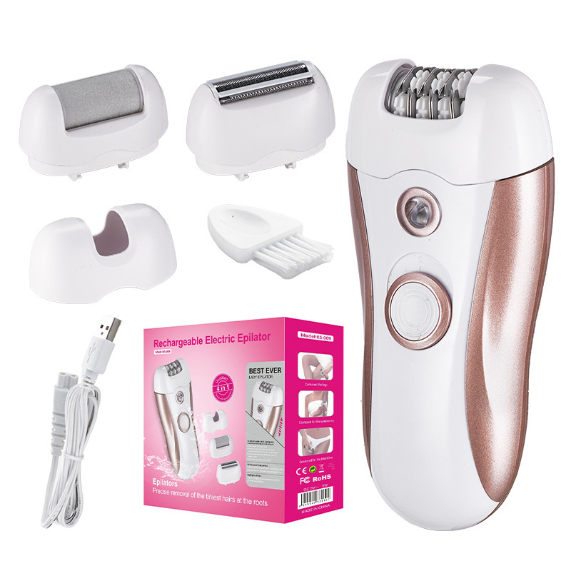 Epilator Wireless - Épilateur électrique 4-en-1 pour femme, à
