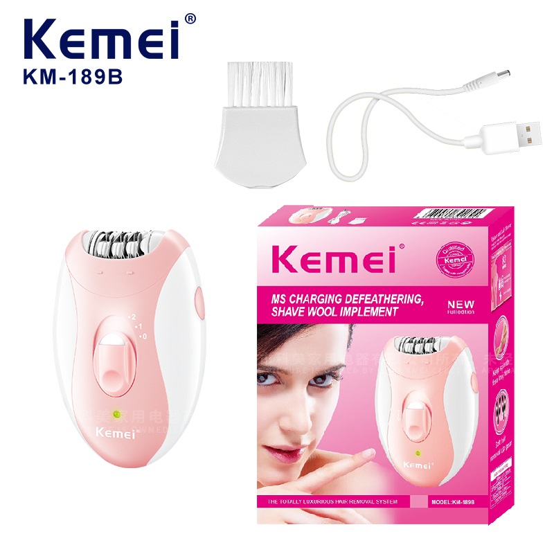 Epilator Wireless - Épilateur électrique Kemei pour femme, rechargeable,
