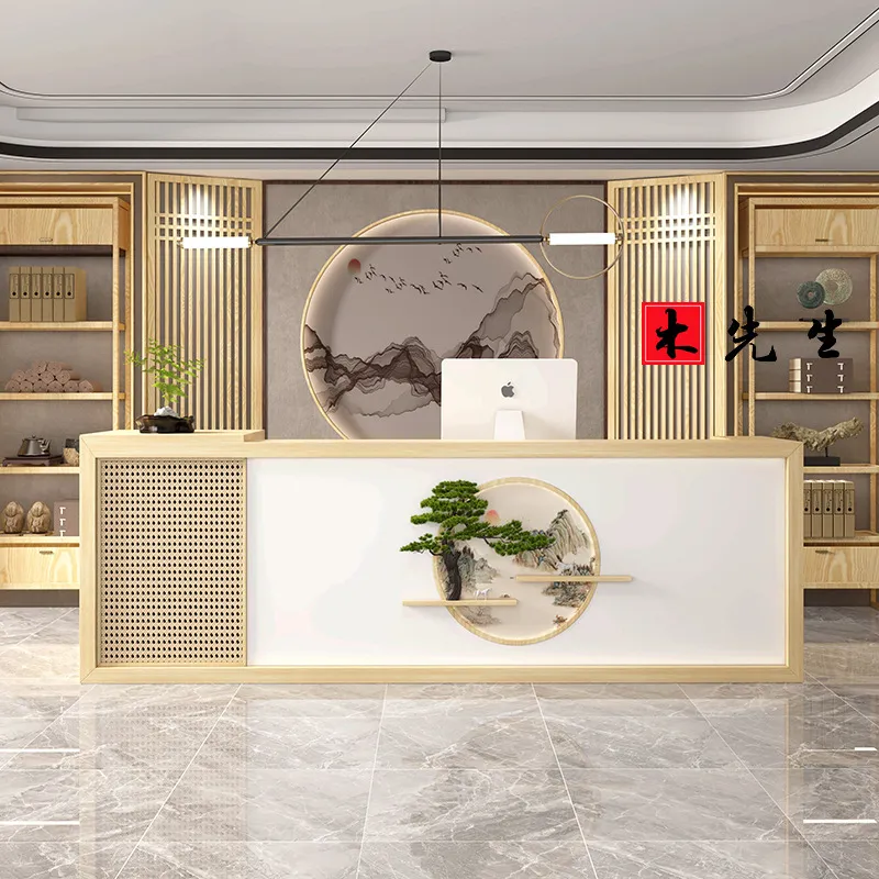 Comptoir d'accueil en bois mas - Wellness Spa With Hotel avis et prix