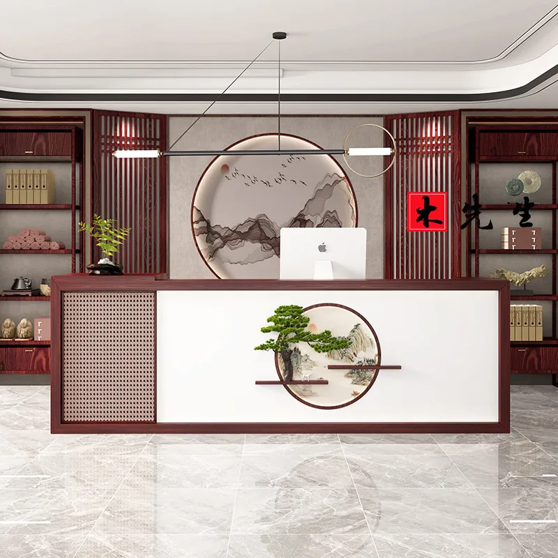 Comptoir d'accueil en bois mas - Wellness Spa With Hotel avis et prix