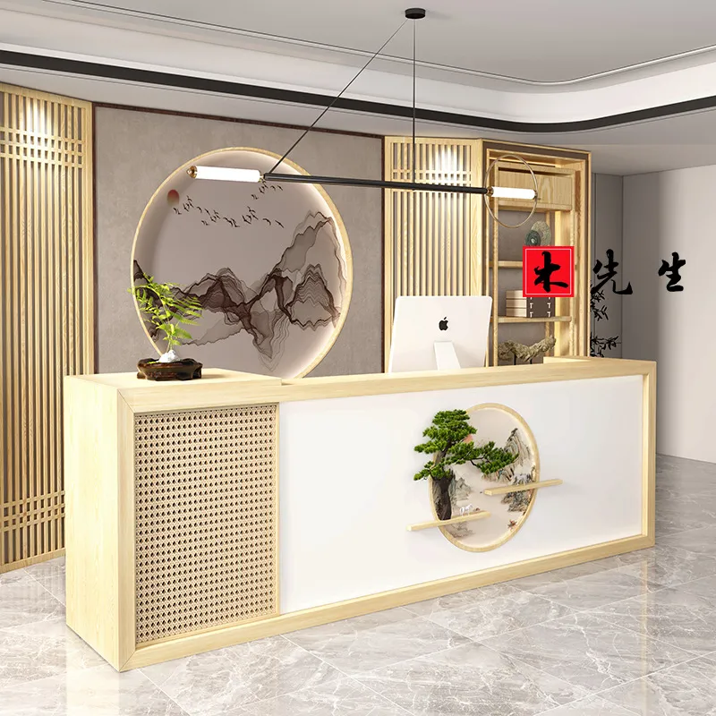 Comptoir d'accueil en bois mas - Wellness Spa With Hotel avis et prix